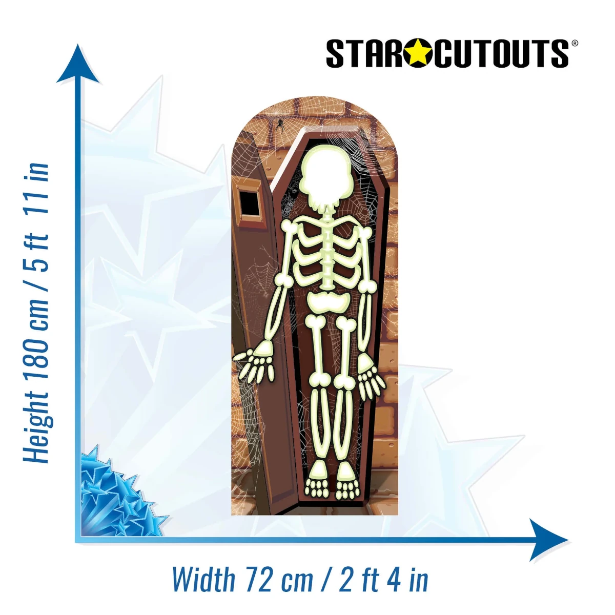 SC653 Skeleton (Halloween) Lifesize Stand-In Cardboard Cutout Standee Size