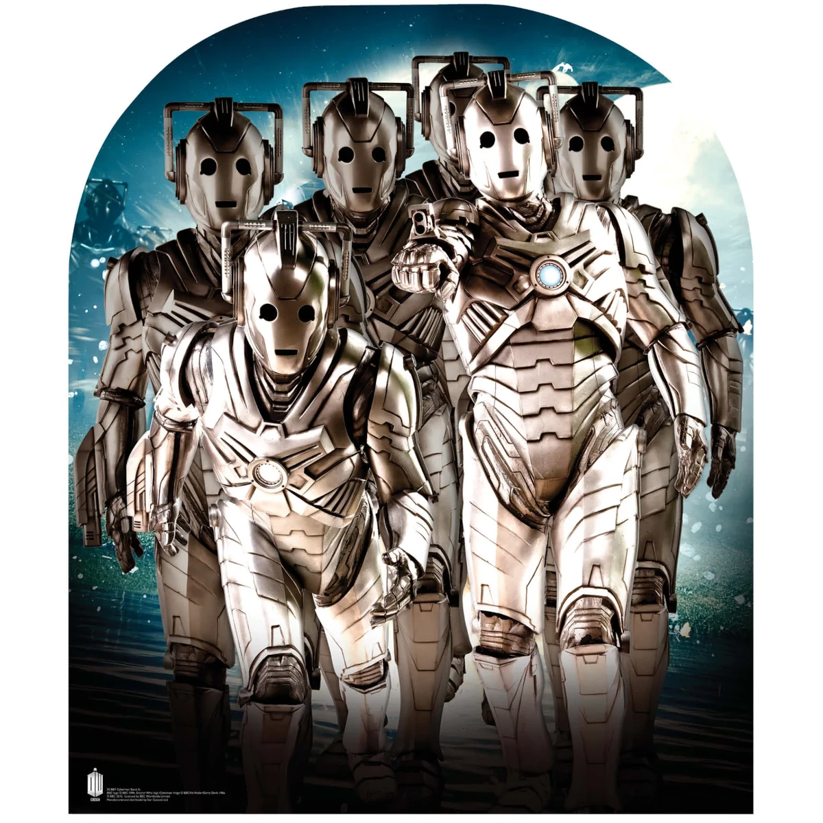 SC661 Cyberman (Doctor Who) Official Child Size Stand-In Cardboard Cutout Standee Front