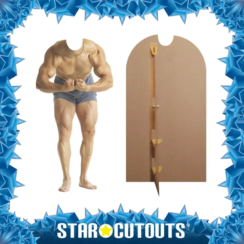 SC699 Muscle Man Stand-In Lifesize Cardboard Cutout Standee Frame