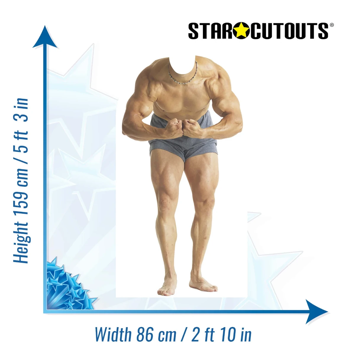 SC699 Muscle Man Stand-In Lifesize Cardboard Cutout Standee Size