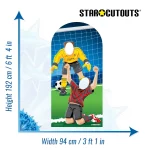 SC708 World CupEuros Footballer Lifesize Stand-In Cardboard Cutout Standee Size