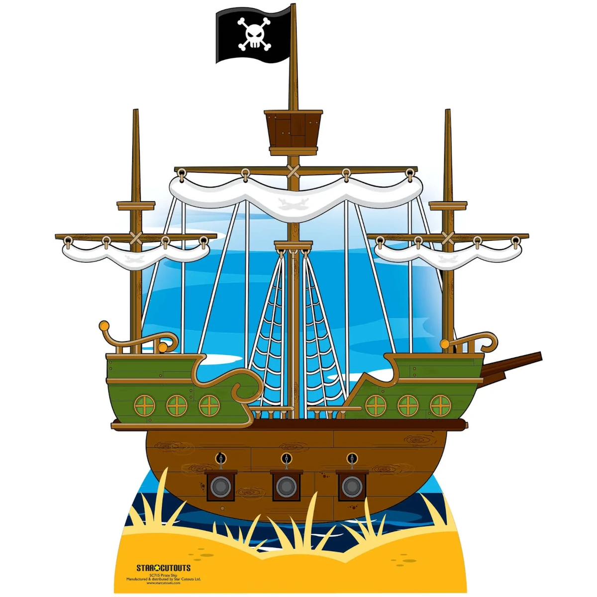 SC715 Pirate Ship Large Cardboard Cutout Standee