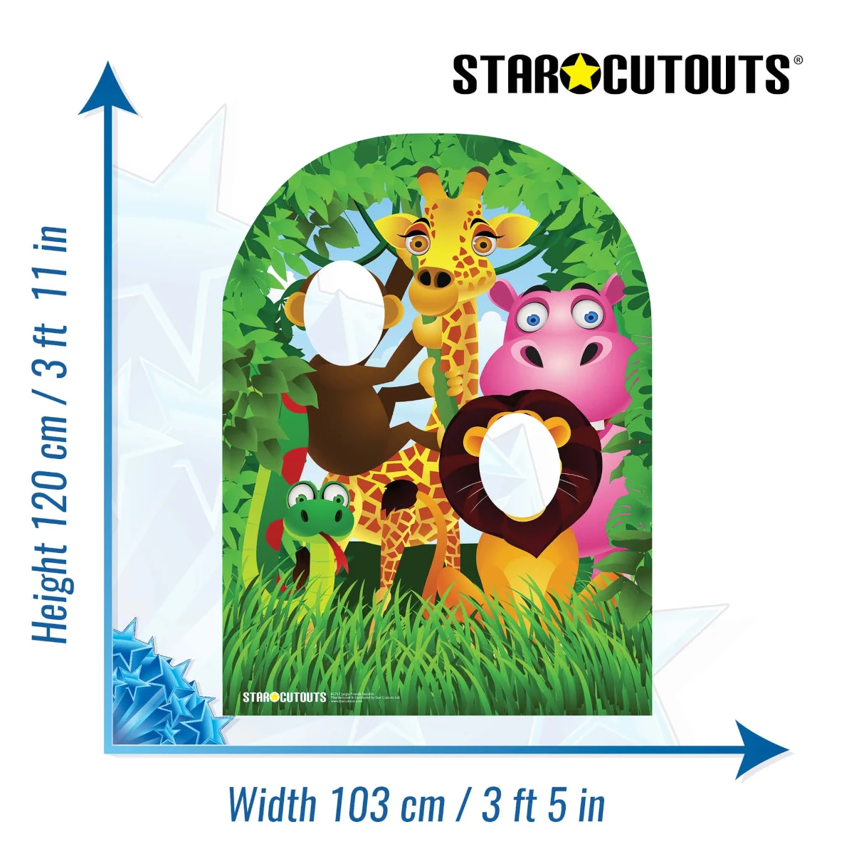 SC717 Jungle Friends Child Size Stand-In Cardboard Cutout Standee Size