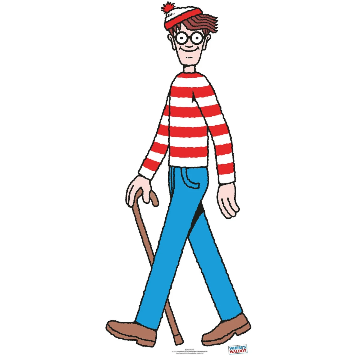 SC758 Where's Waldo Official Lifesize Cardboard Cutout Standee Front