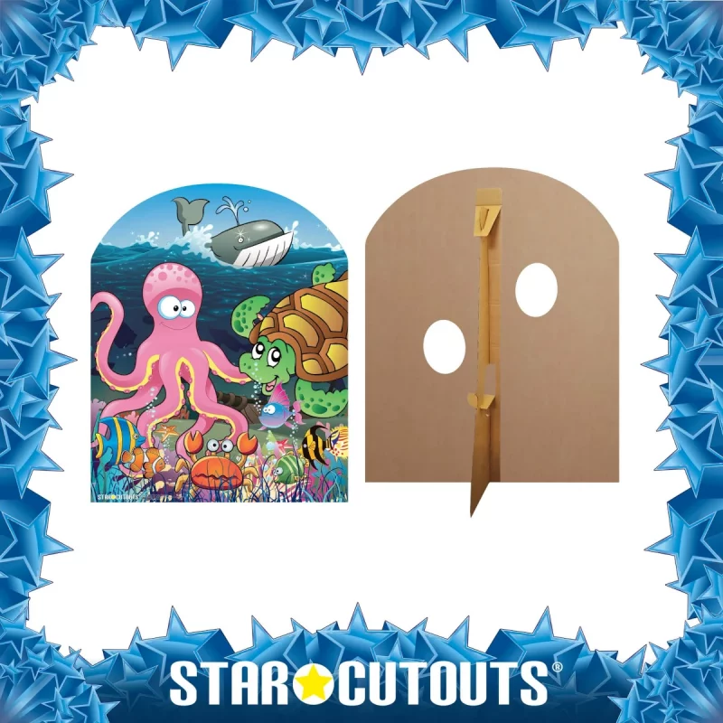 SC764 Under The Sea Child Size Stand-In Cardboard Cutout Standee Frame