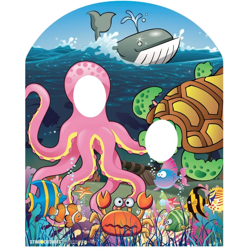 SC764 Under The Sea Child Size Stand-In Cardboard Cutout Standee Front