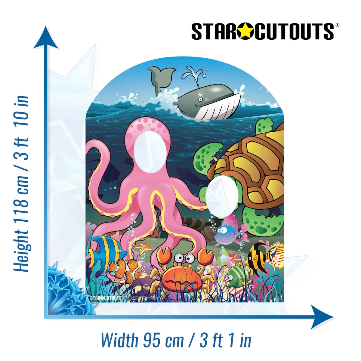 SC764 Under The Sea Child Size Stand-In Cardboard Cutout Standee Size