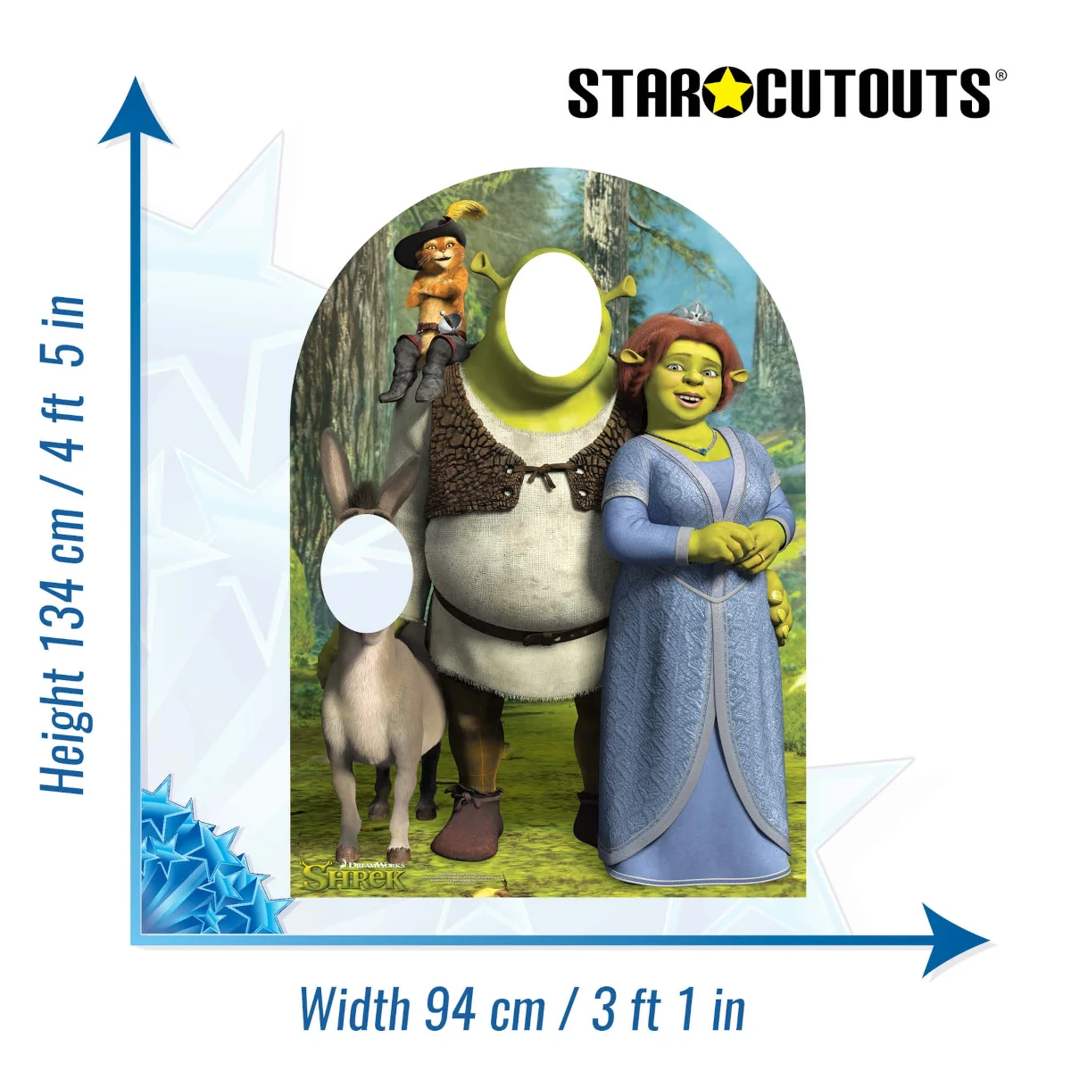 SC821 Shrek (DreamWorks) Official Child Size Stand-In Cardboard Cutout Standee Size
