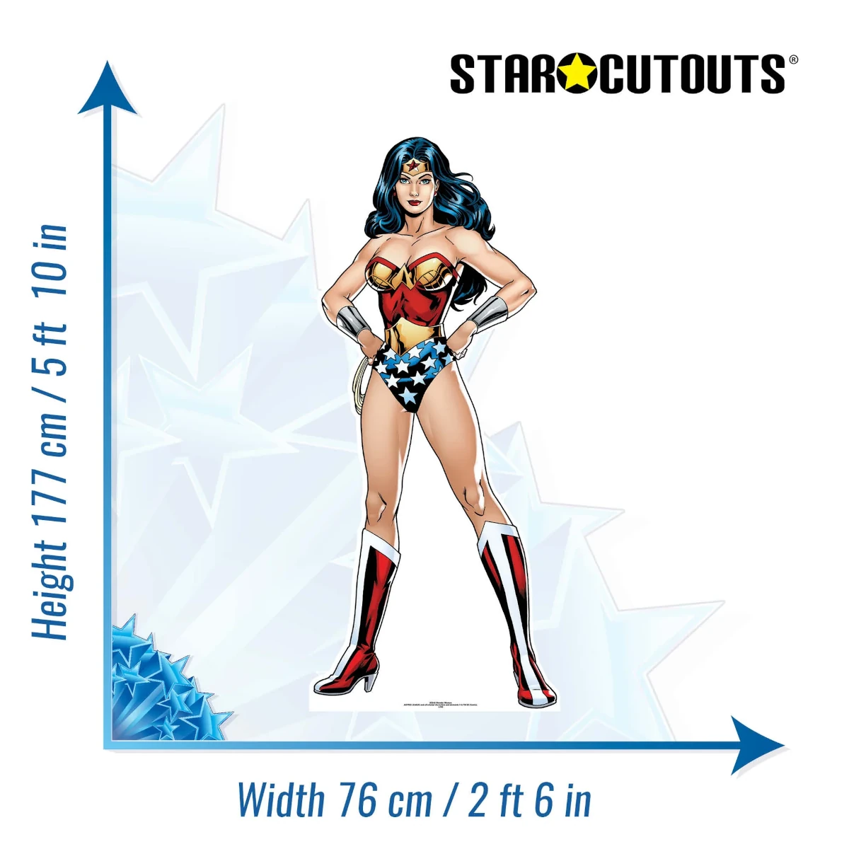 SC845 Wonder Woman 'Justice League' (DC Comics) Official Lifesize Cardboard Cutout Standee Size