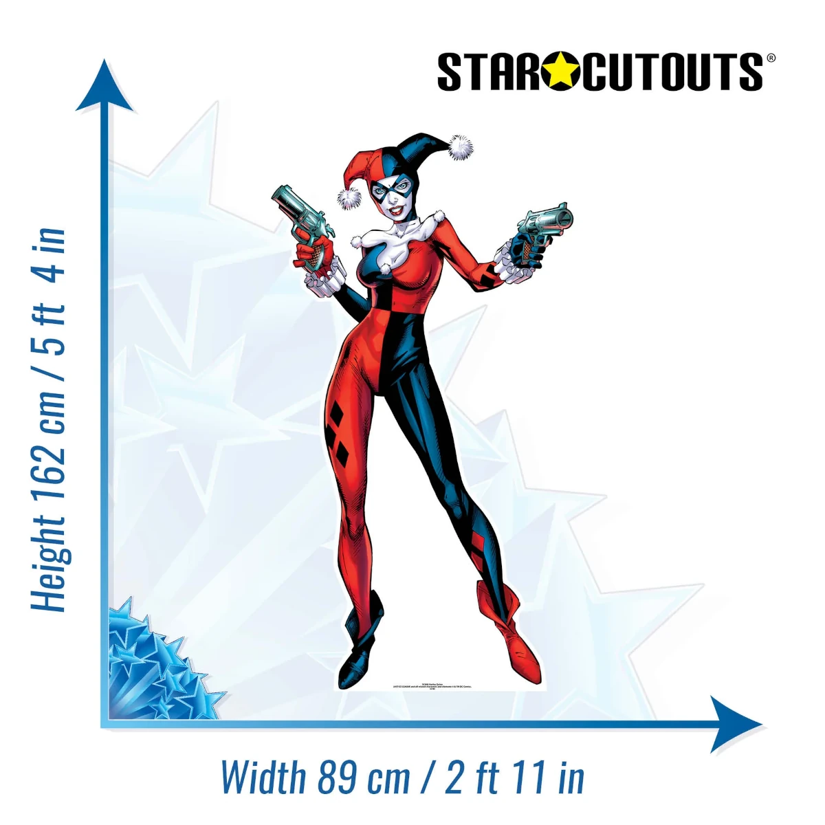 SC846 Harley Quinn 'Justice League' (DC Comics) Official Lifesize Cardboard Cutout Standee Size
