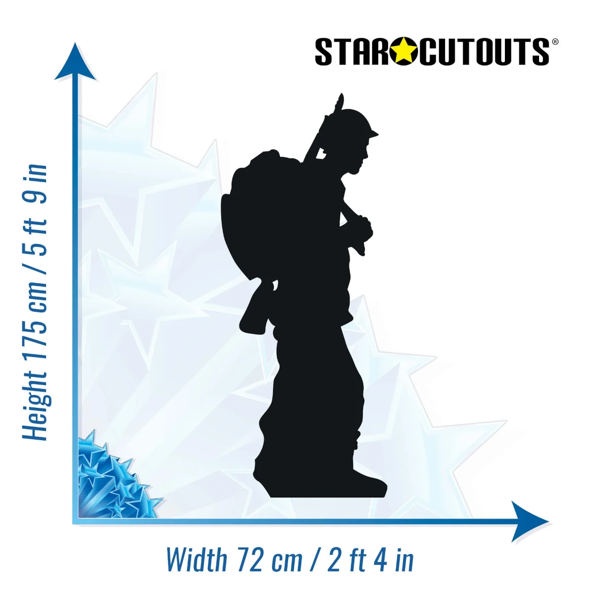 SC862 Soldier (Silhouette) Lifesize Cardboard Cutout Standee Size