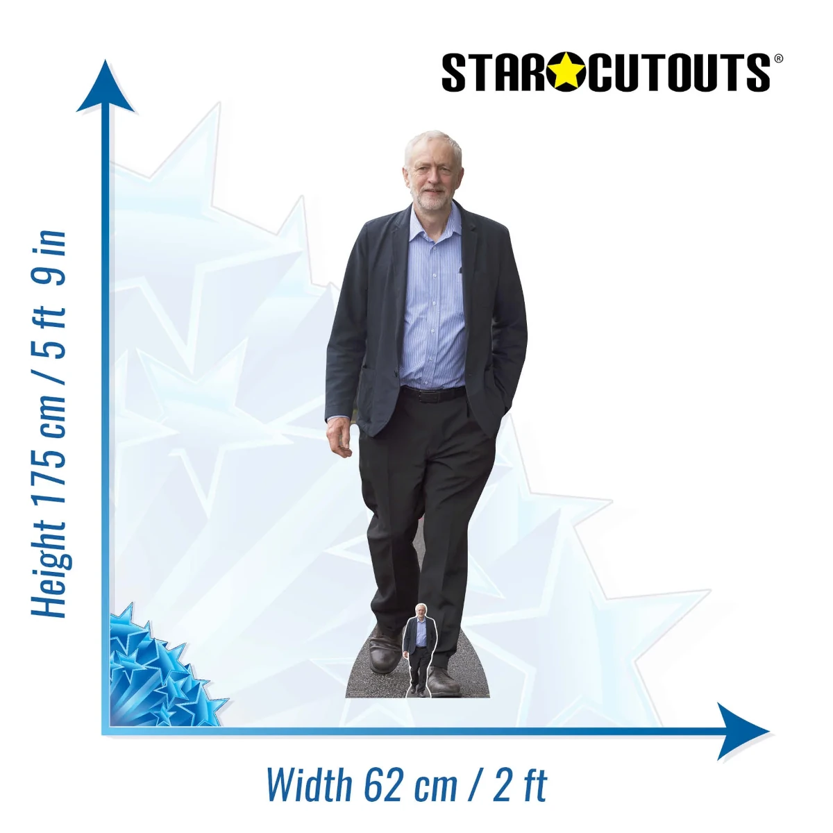 SC941 Jeremy Corbyn (British Politician) Lifesize + Mini Cardboard Cutout Standee Size