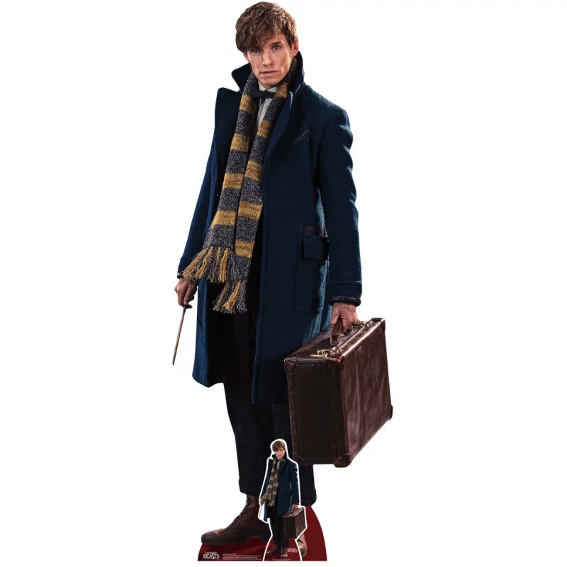 SC946 Newt Scamander (Fantastic Beasts) Official Lifesize + Mini Cardboard Cutout Standee Front