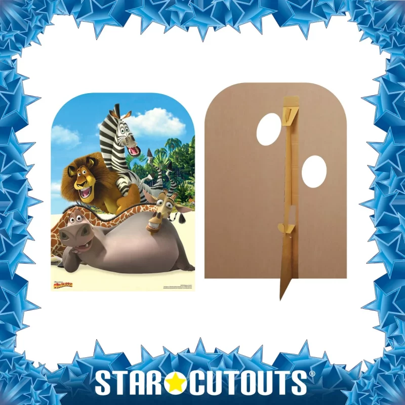 SC971 Madagascar (DreamWorks) Child Size Stand-In Cardboard Cutout Standee Frame
