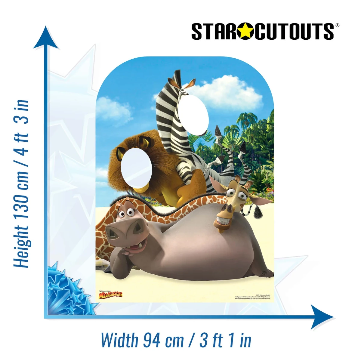 SC971 Madagascar (DreamWorks) Child Size Stand-In Cardboard Cutout Standee Size
