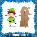 SC985 Christmas Elf Mini Cardboard Cutout Standee Frame