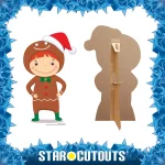 SC986 Christmas Gingerbread Boy Mini Cardboard Cutout Standee Frame