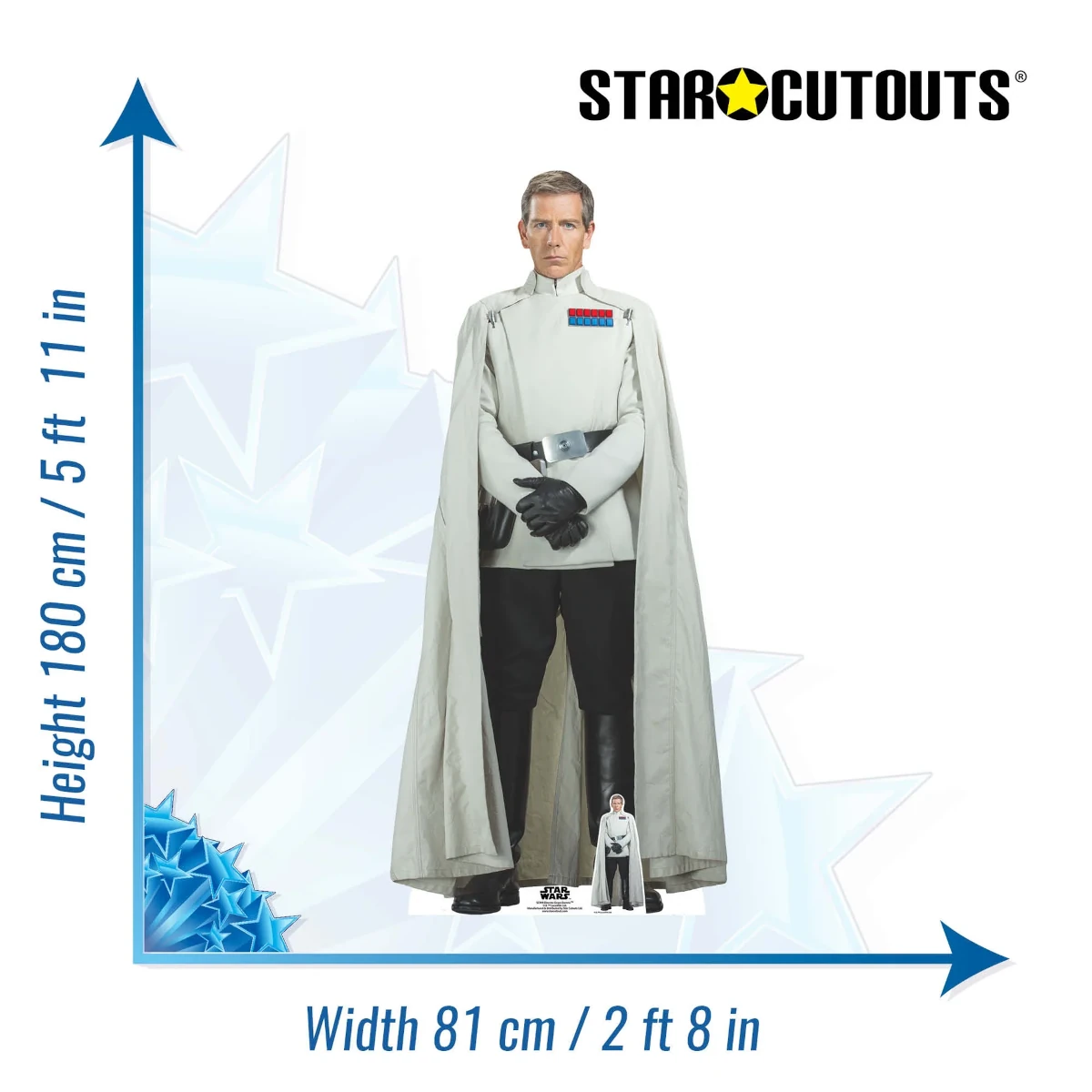 SC999 Director Orson Krennic (Rogue One A Star Wars Story) Official Lifesize + Mini Cardboard Cutout Standee Size