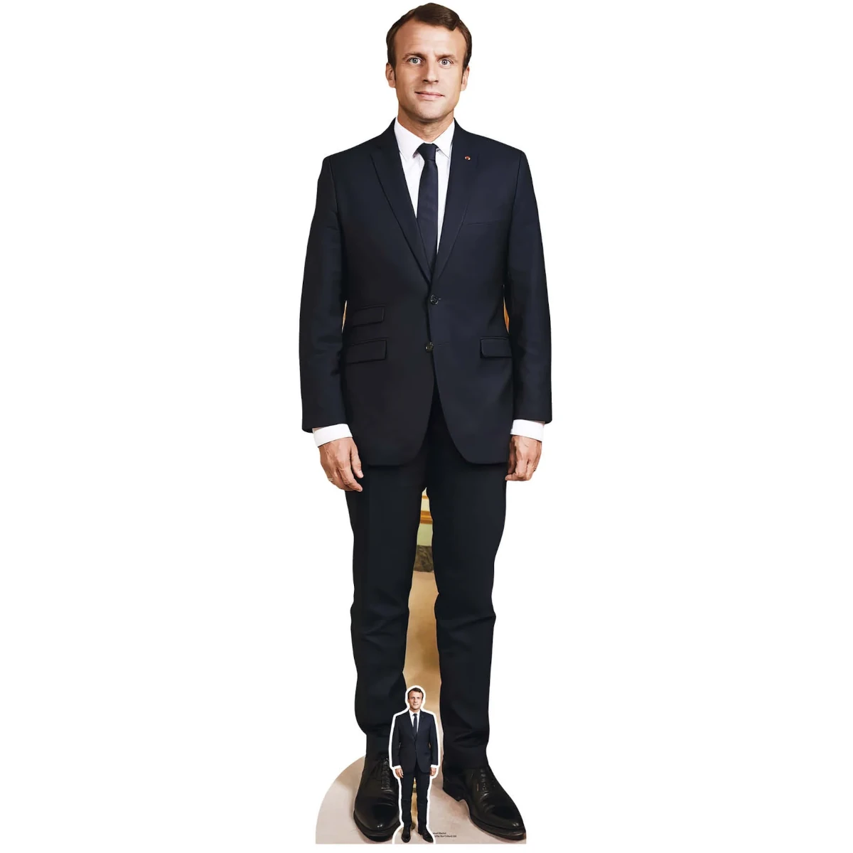 SC4076 Emmanuel Macron (French Politician) Lifesize + Mini Cardboard Cutout Standee Front