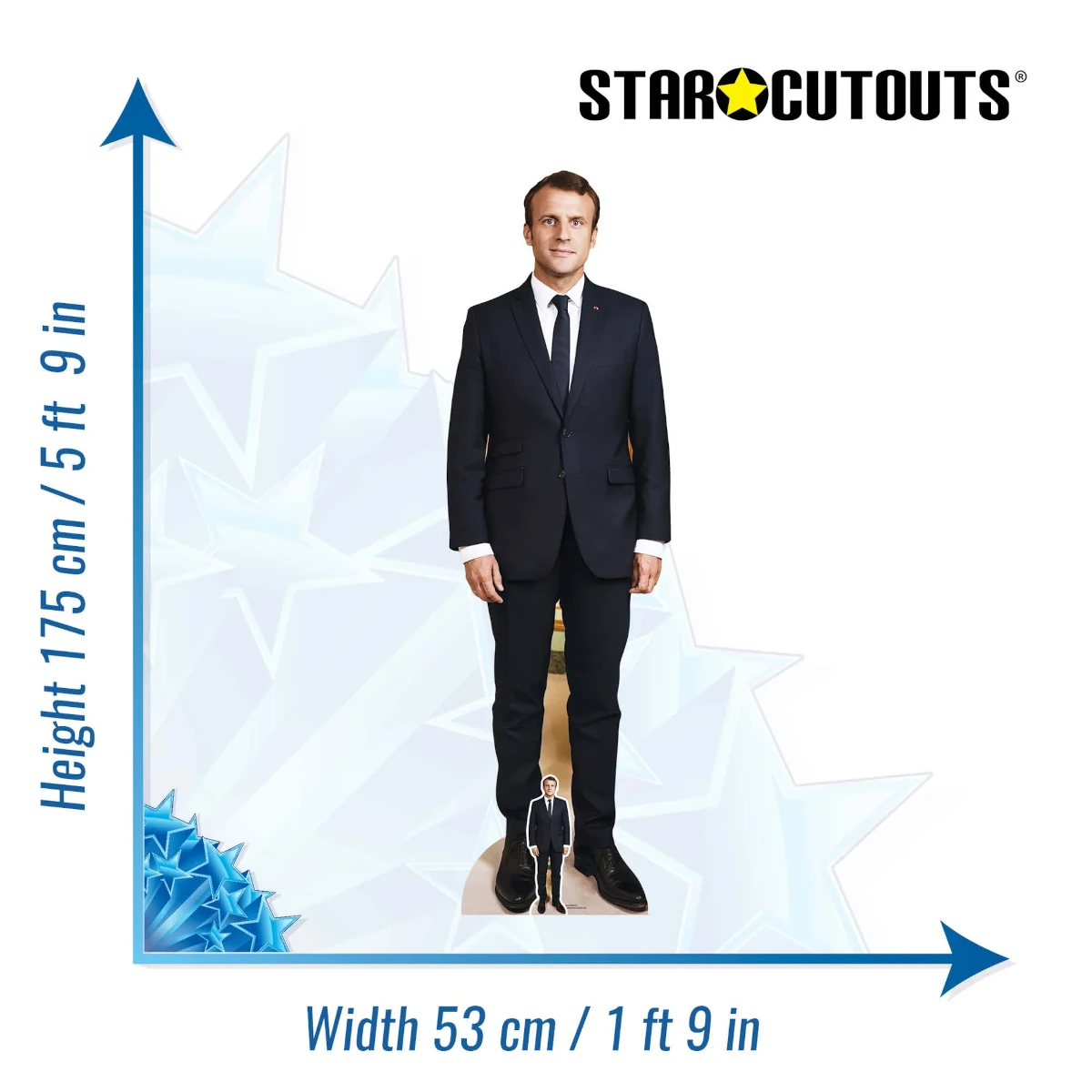 SC4076 Emmanuel Macron (French Politician) Lifesize + Mini Cardboard Cutout Standee Size