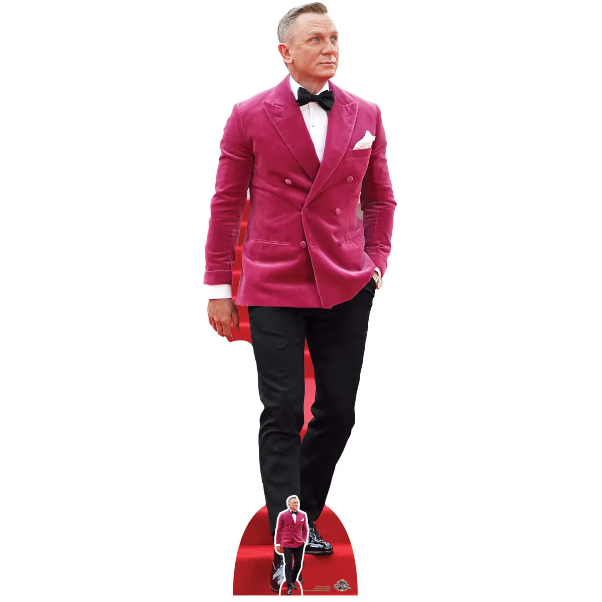 CS970 Daniel Craig 'Red Velvet Jacket' (English Actor) Lifesize + Mini Cardboard Cutout Standee Front