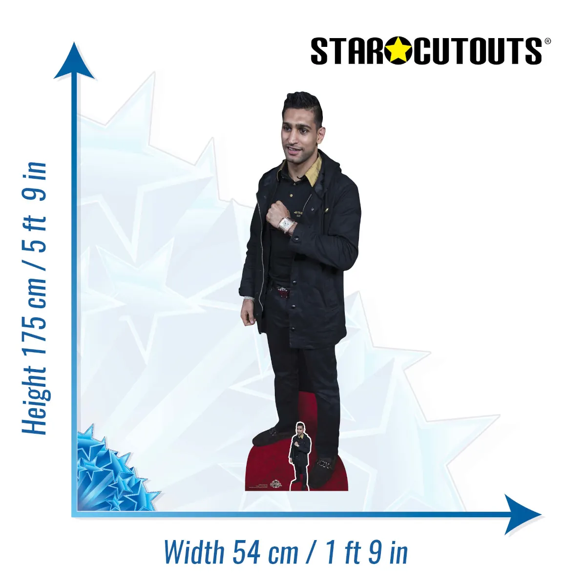 CS985 Amir Khan (Former Professional Boxer) Lifesize + Mini Cardboard Cutout Standee Size