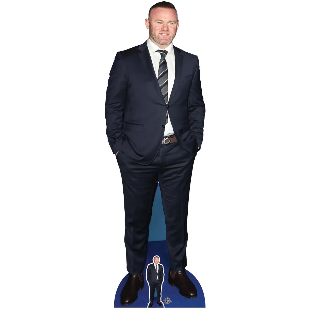 CS995 Wayne Rooney (Football Manager) Lifesize + Mini Cardboard Cutout Standee Front