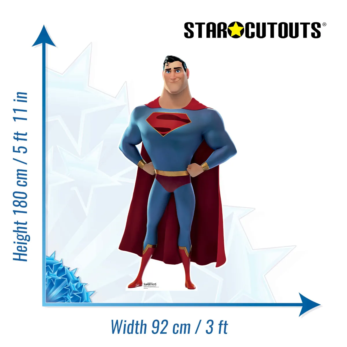 SC4070 Superman (DC League of Super Pets) Official Lifesize + Mini Cardboard Cutout Standee Size