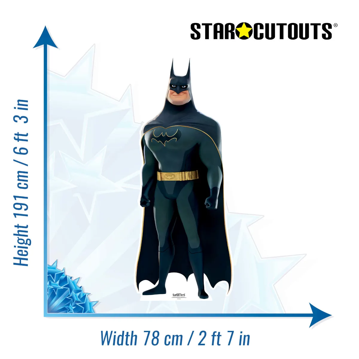 SC4071 Batman (DC League of Super Pets) Official Lifesize + Mini Cardboard Cutout Standee Size