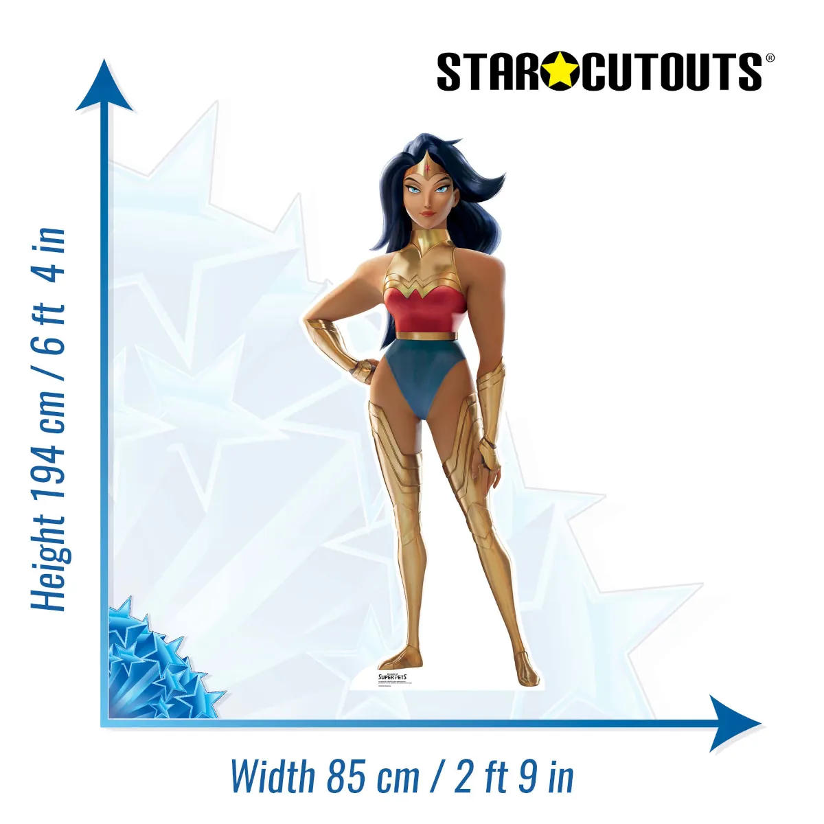 SC4072 Wonder Woman (DC League of Super Pets) Official Lifesize + Mini Cardboard Cutout Standee Size
