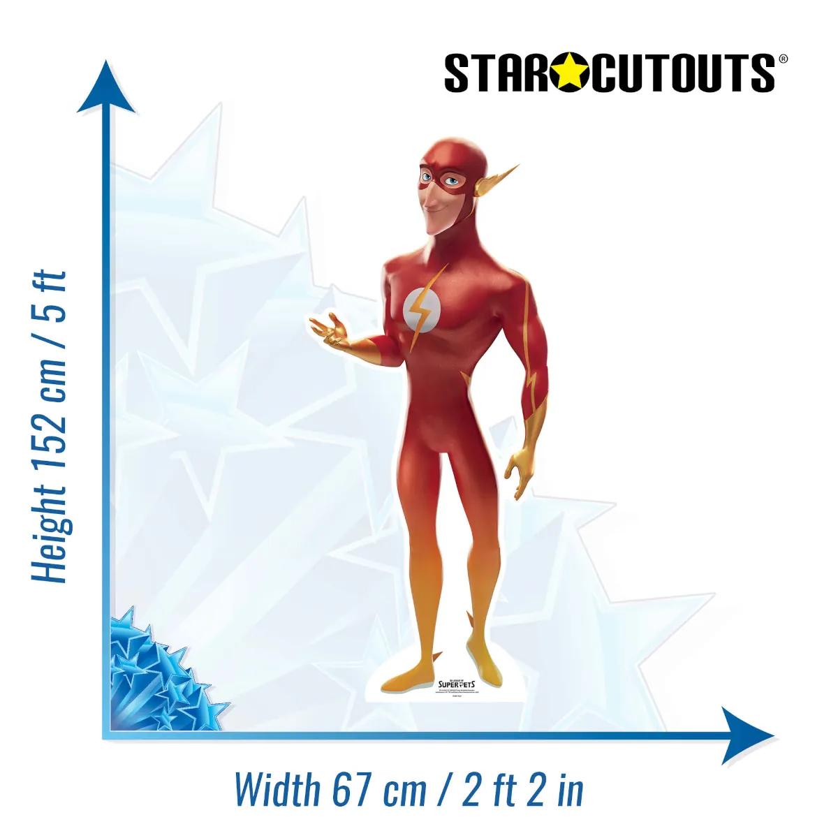 SC4073 The Flash (DC League of Super Pets) Official Lifesize + Mini Cardboard Cutout Standee Size
