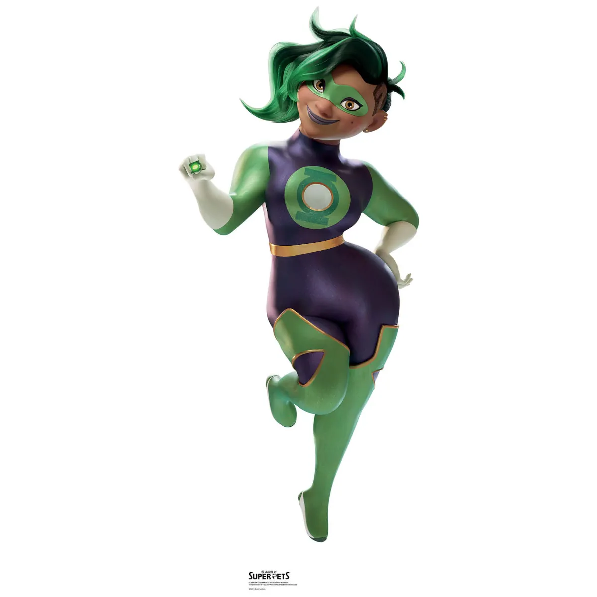 SC4074 Green Lantern (DC League of Super Pets) Official Lifesize + Mini Cardboard Cutout Standee Front