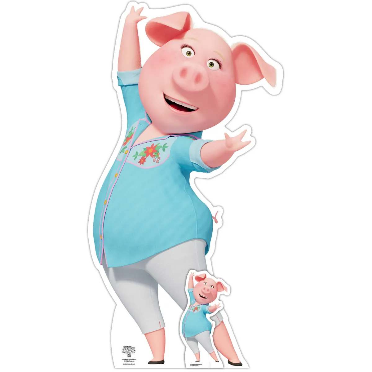 SC4082 Rosita Pig (Sing 2) Official Lifesize + Mini Cardboard Cutout Standee Front