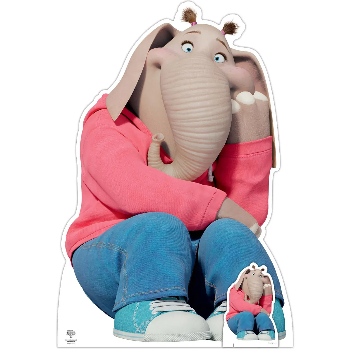 SC4084 Meena Elephant (Sing 2) Official Lifesize + Mini Cardboard Cutout Standee Front