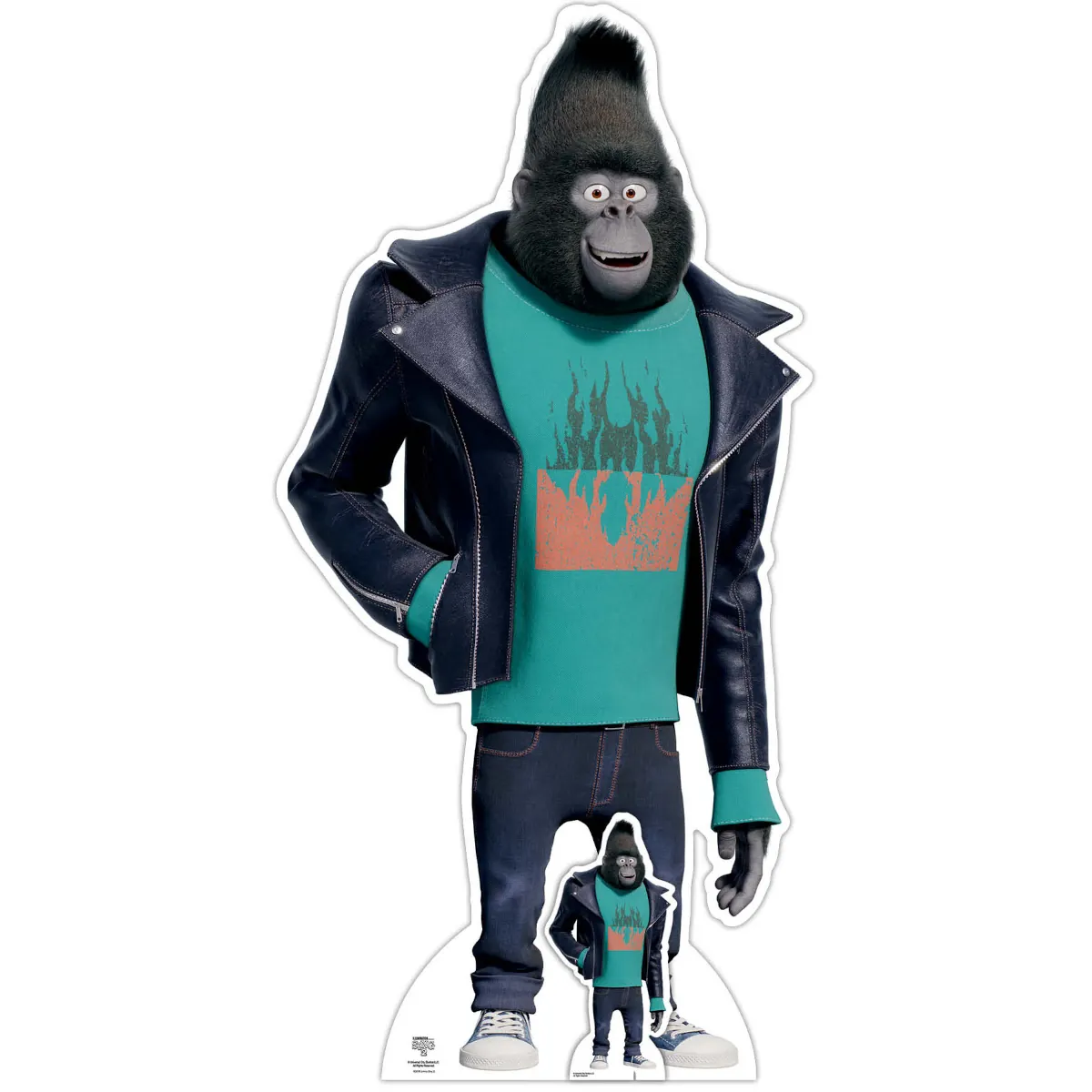 SC4085 Johnny Mountain Gorilla (Sing 2) Official Lifesize + Mini Cardboard Cutout Standee Front