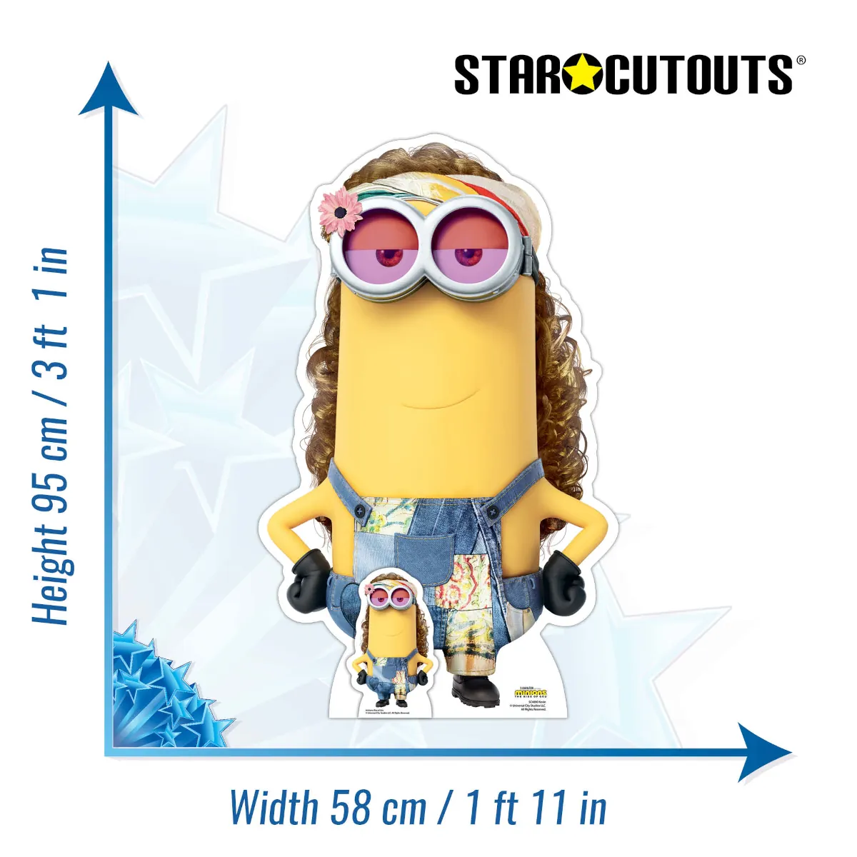 SC4090 Kevin 'Hippy' (Minions The Rise of Gru) Official Large + Mini Cardboard Cutout Standee Size