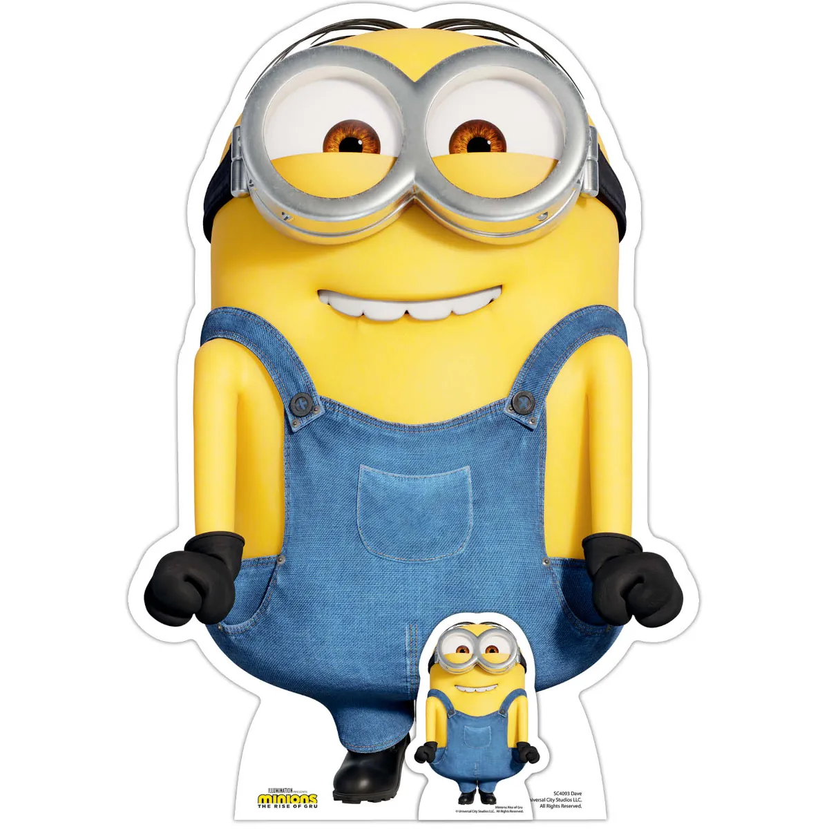 SC4093 Dave 'Excited' (Minions The Rise of Gru) Official Large + Mini Cardboard Cutout Standee Front