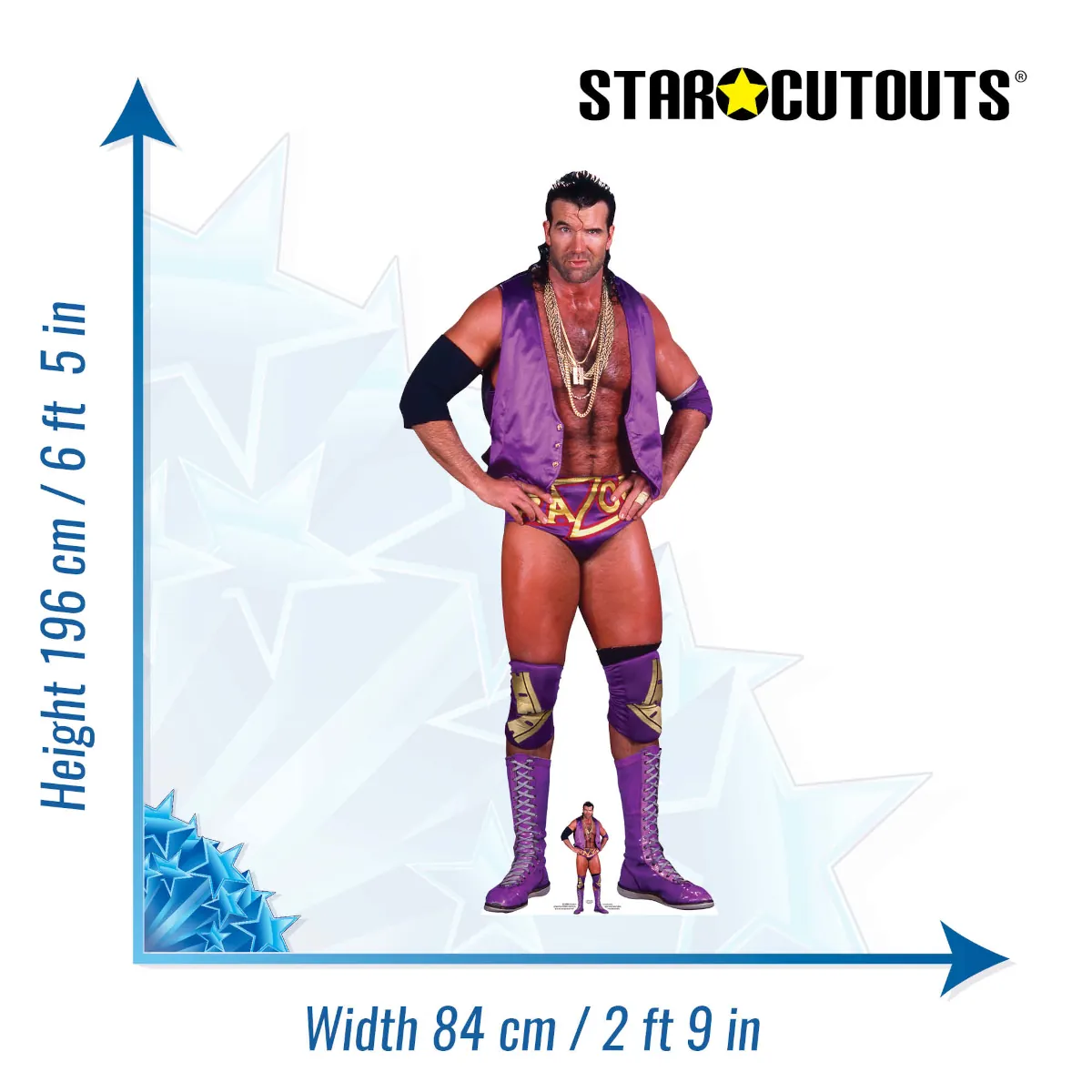 SC4097 Razor Ramon (WWE) Official Lifesize + Mini Cardboard Cutout Standee Size