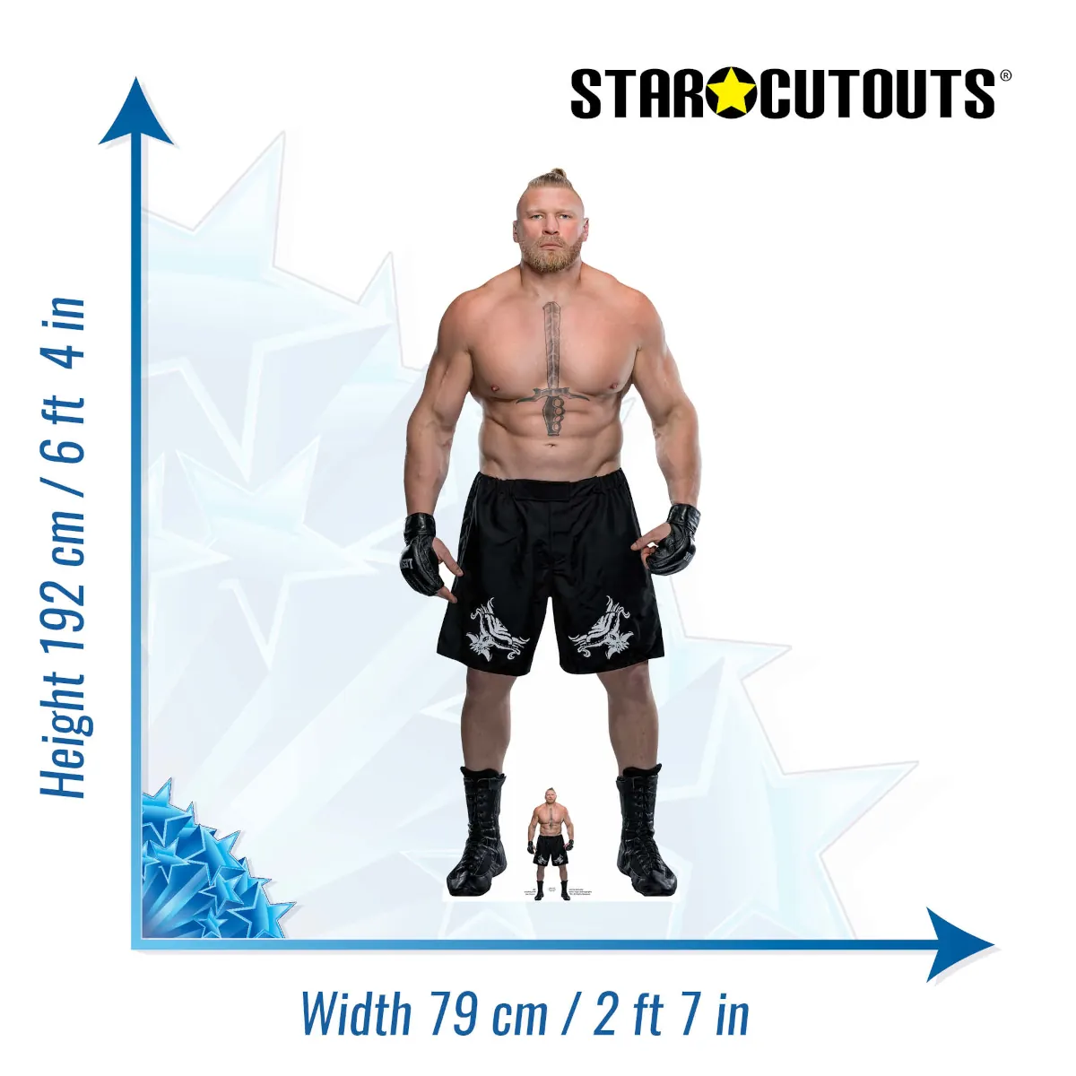 SC4101 Brock Lesnar (WWE) Official Lifesize + Mini Cardboard Cutout Standee Size