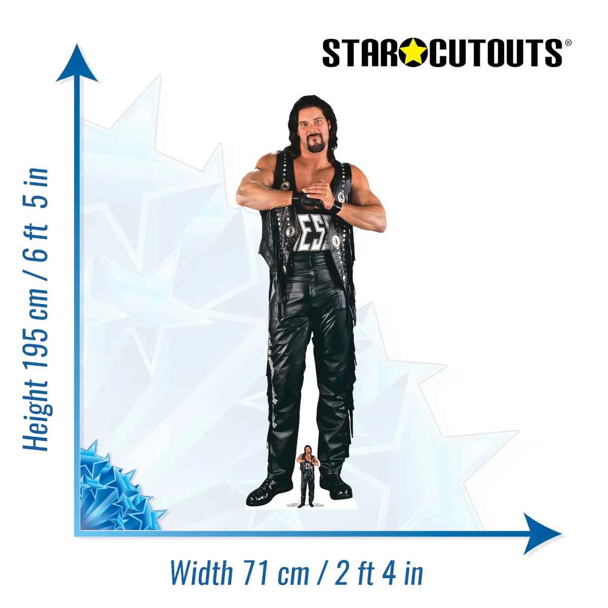 SC4110 Diesel 'Kevin Nash' (WWE) Official Lifesize + Mini Cardboard Cutout Standee Size
