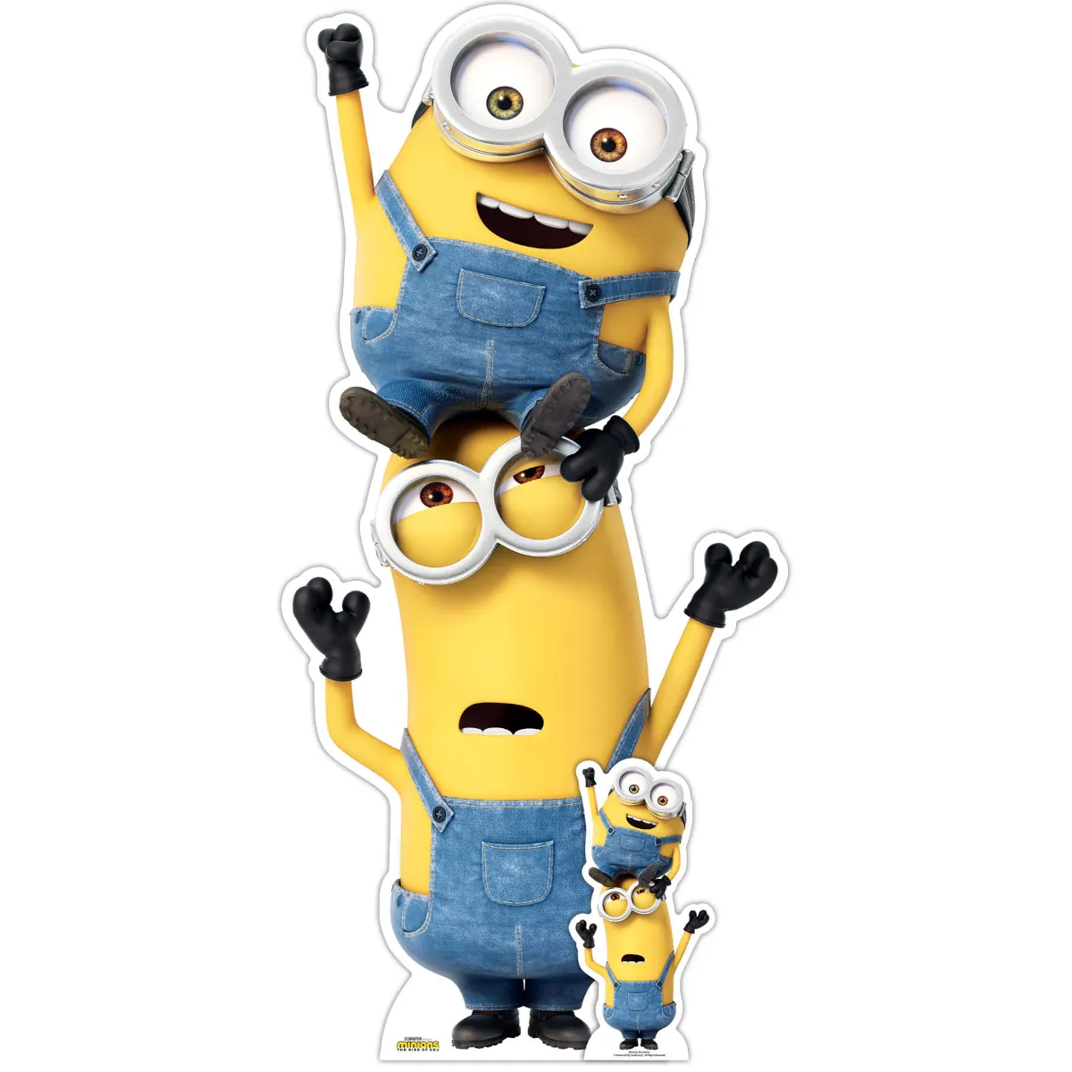 SC4122 Kevin & Bob (Minions The Rise of Gru) Official Large + Mini Cardboard Cutout Standee Front