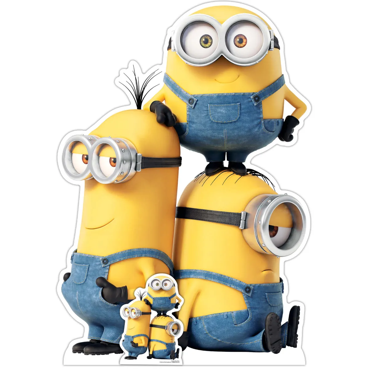 SC4123 Kevin, Bob & Stuart (Minions The Rise of Gru) Official Large + Mini Cardboard Cutout Standee Front