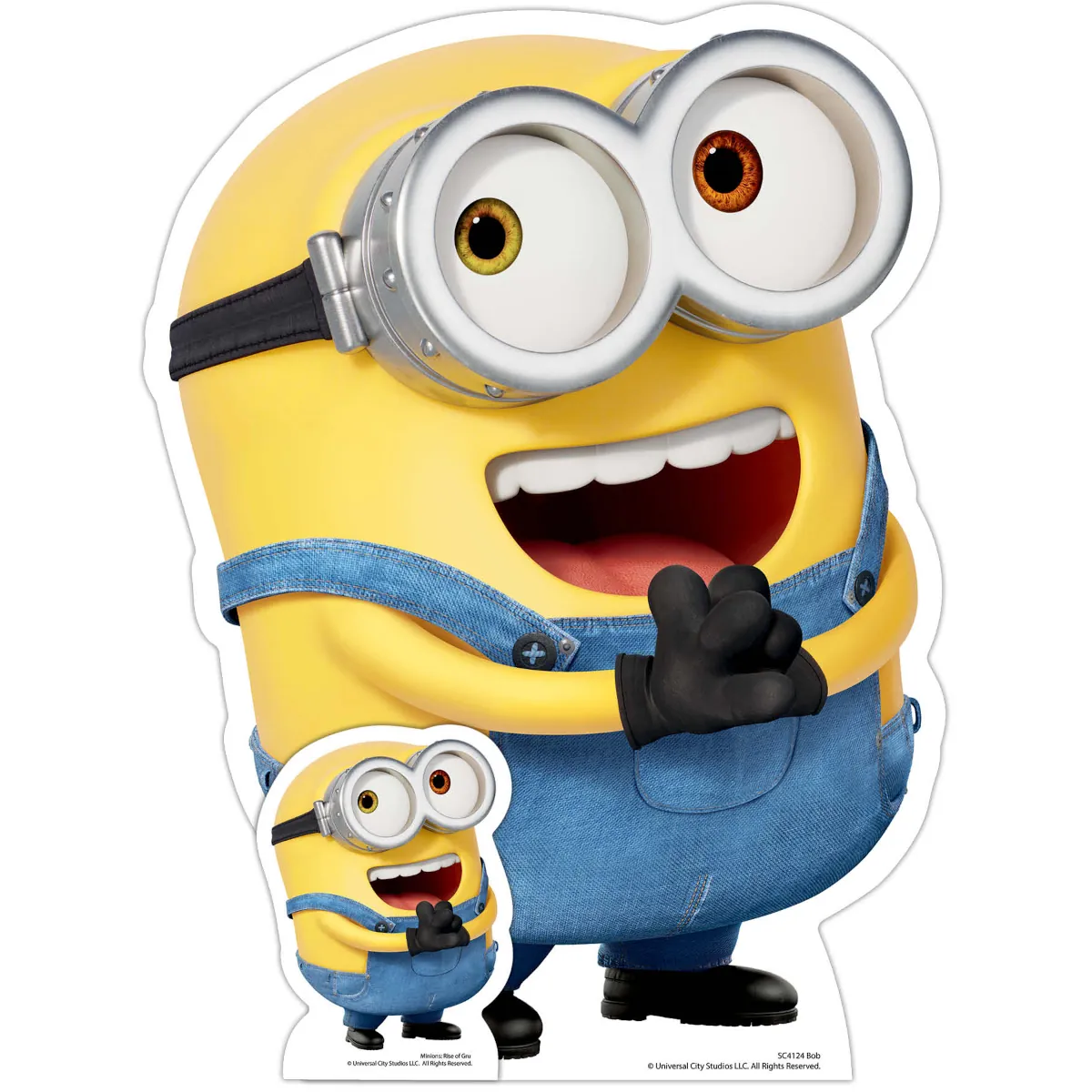 SC4124 Bob 'Happy' (Minions The Rise of Gru) Official Large + Mini Cardboard Cutout Standee Front