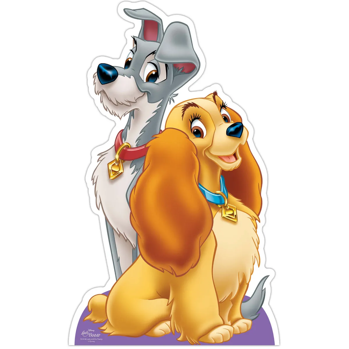 SC4146 Lady and the Tramp (Disney) Official Mini Cardboard Cutout Standee Front