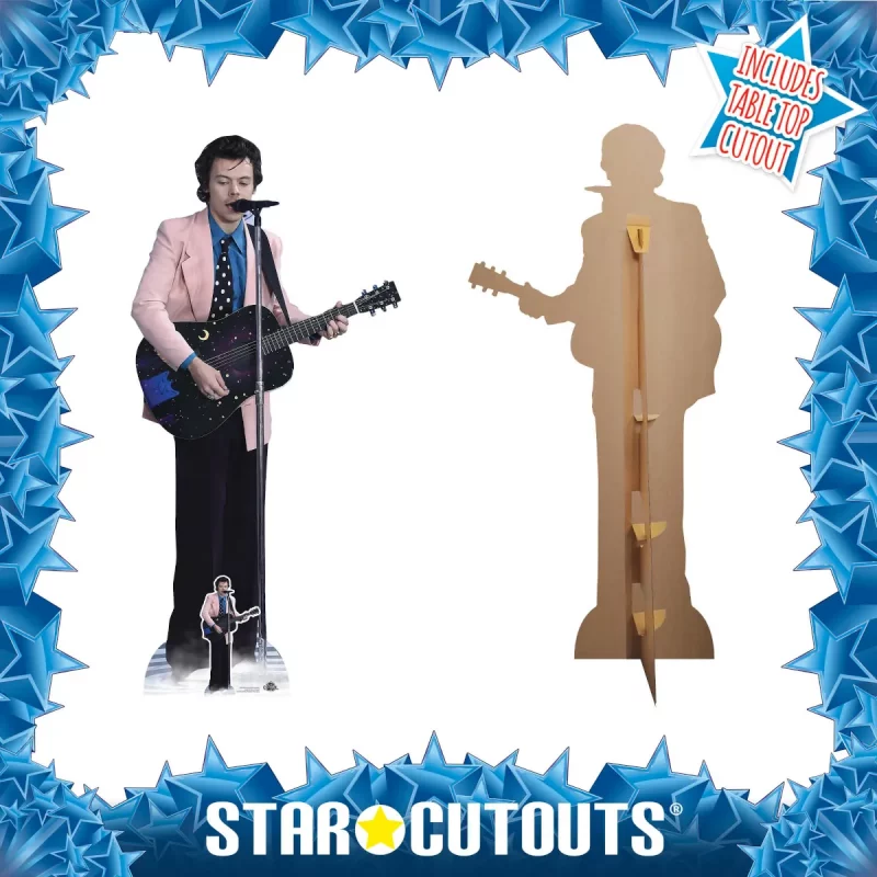 CS1026 Harry Styles 'Pink Shirt' (English Singer Songwriter) Lifesize + Mini Cardboard Cutout Standee Frame