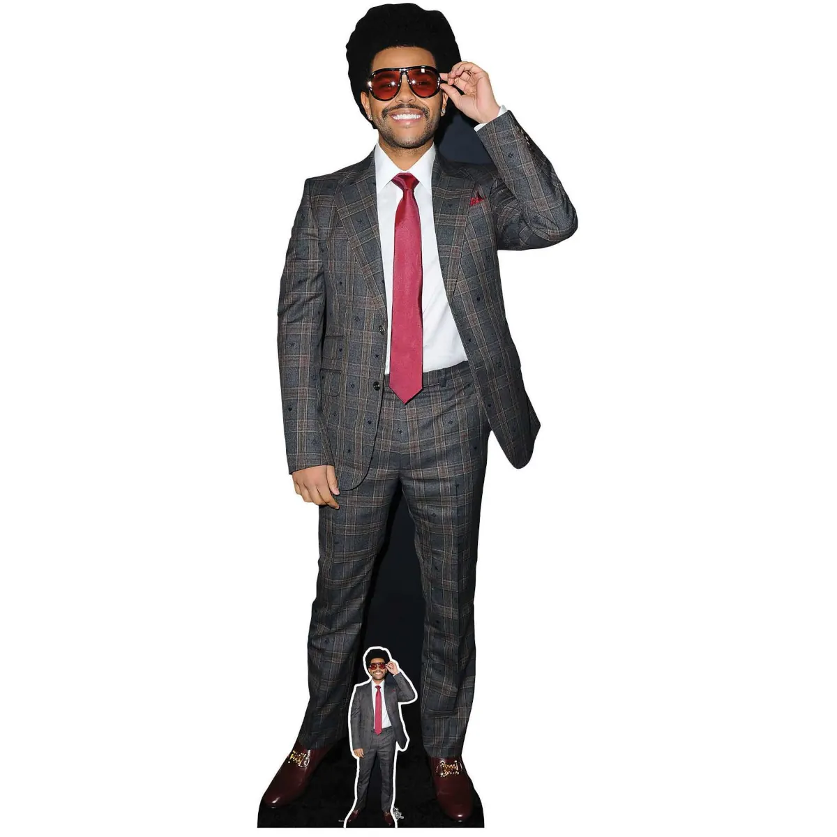 CS987 The Weeknd (Canadian Singer) Lifesize + Mini Cardboard Cutout Standee Front