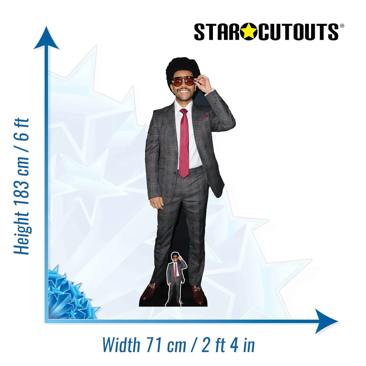 CS987 The Weeknd (Canadian Singer) Lifesize + Mini Cardboard Cutout Standee Size