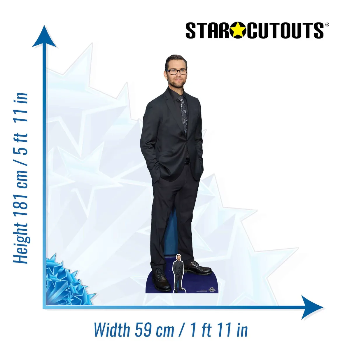 CS998 Antony Starr (New Zealand Actor) Lifesize + Mini Cardboard Cutout Standee Size