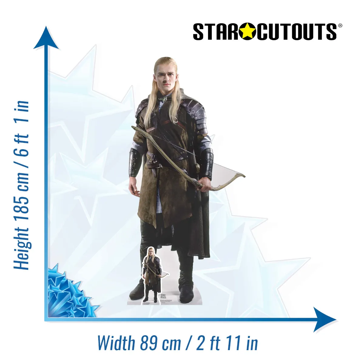 SC4129 Legolas (The Lord of the Rings) Official Lifesize + Mini Cardboard Cutout Standee Size