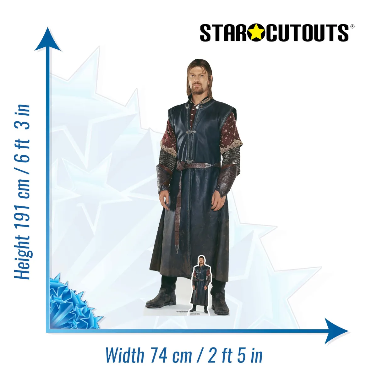 SC4133 Boromir (The Lord of the Rings) Official Lifesize + Mini Cardboard Cutout Standee Size